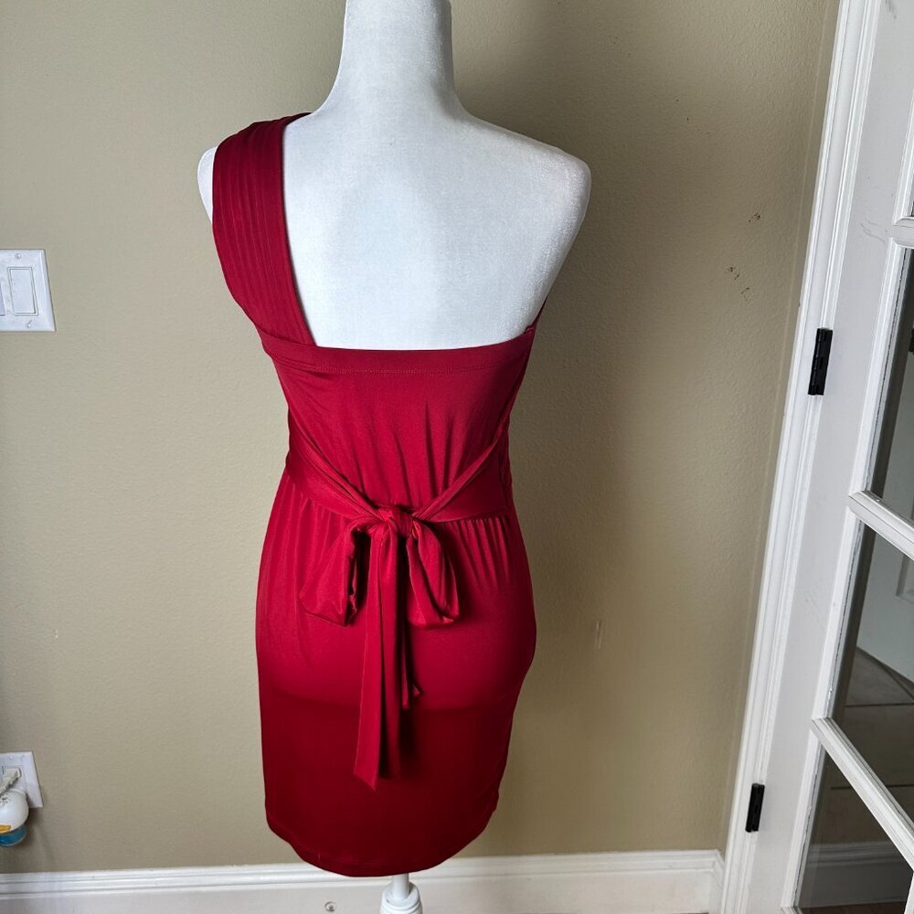 Bcbgeneration Red One Shoulder Jersey Drape And T… - image 5